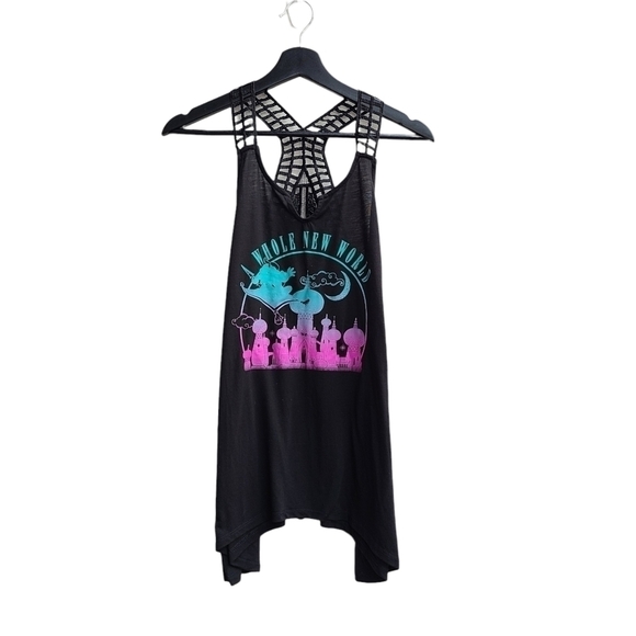 Disney Other - Disney Aladdin Jasmine Whole New World Cutout Tank Top Youth L (Fits Women XS)